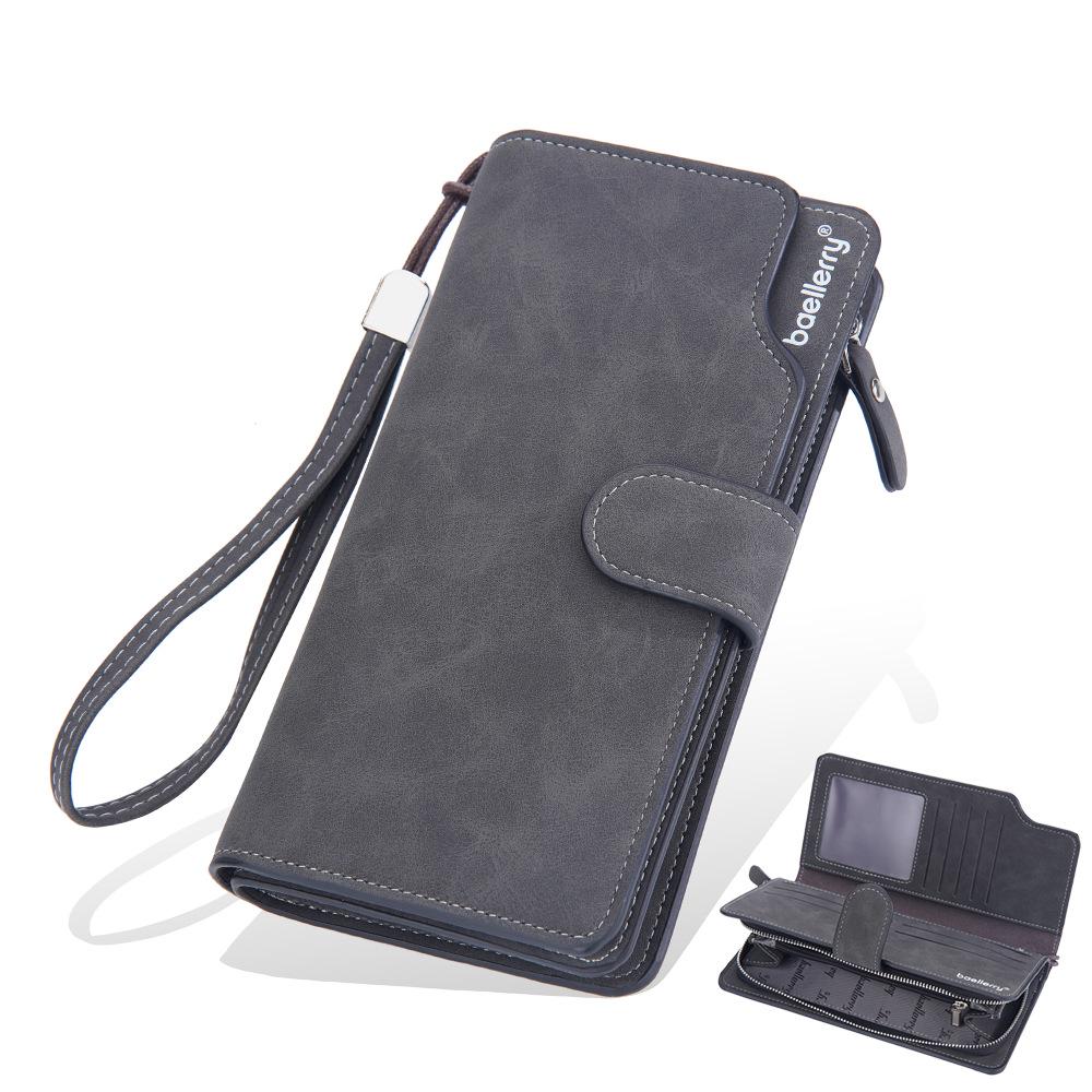 

Baellerry Men s Zipper Wallet with Card Slots and Money Clip - Retro High-End Clutch
