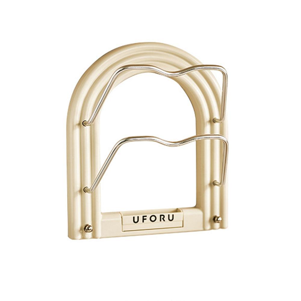 

Cutting Board Hanging Rack Draining Non-drilling Pot Lid Storage Stand Kitchen Accessories