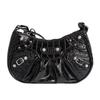 2024 Women's Motorcycle Style Rivet Tassel Shoulder Bag – Summer Pleated Underarm and Messenger Bag