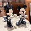 Heart-Shaped Minnie and Mickey Figurines Wedding Decorations Mickey Mouse Trendy Toys Engagement Cake Decor Couple