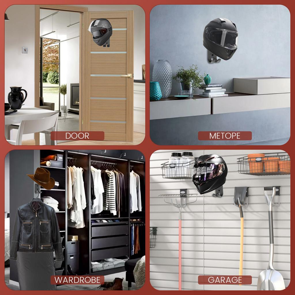 1/2Pcs New Motorcycle Helmet Rack Versatile Hanger Solid Helmet Holder with Hook Home Wall Mount Motorcycle Helmet Display Stand