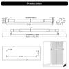 Screen Door Handle Grab Bar Adjustable 550mm -820mm Ranges Ergonomic Designs Screen Door Handle for Secure Handling