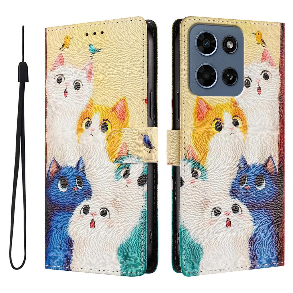 For Nothing Phone 4APro Painted Flower Cartoon Flip Card Leather Case CMF Phone 2Pr