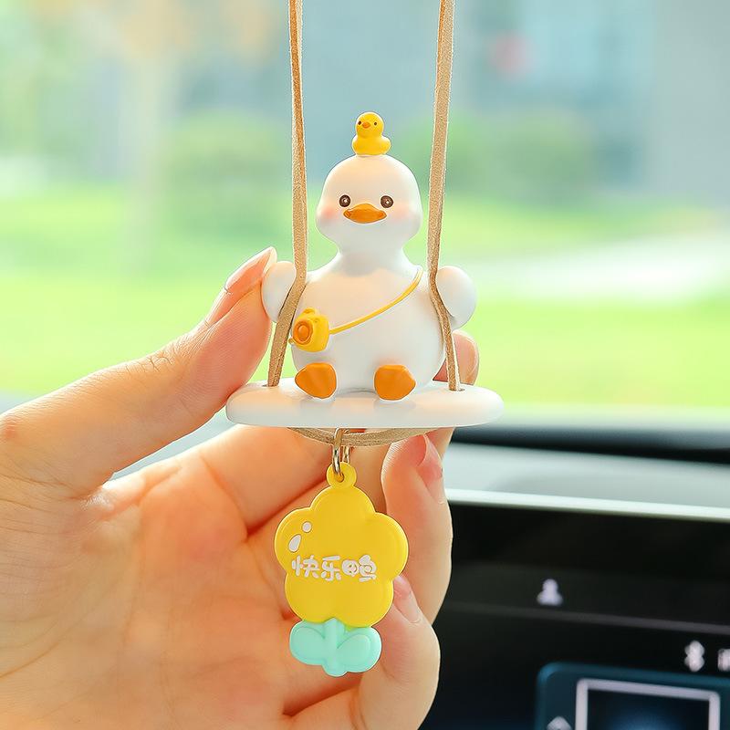 New Car Pendant Swinging Duck Interior Rearview Mirror Decorative Products New Car Pendant Internet Celebrity Duck Car Pendant