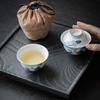 Retro blue and white hand-painted loquat teacup master cup, kung fu tea set ceramic Liu Yinkou tea cup