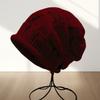Woolen Hat, Rolled Edge, Knitted Hat, Toe Cap, Ladies', Single-layer, Stacked Hat, Warm Hat