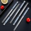 5/10/15/20Pairs Stainless Steel Porcelain Print Chopsticks Non-Slip Chinese Chopstick For Cooking Eating Easy To Clean