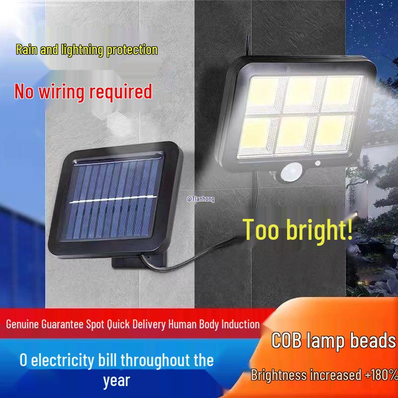 Super Bright Waterproof Solar Wall Light with Motion Sensor for Indoor & Outdoor Use