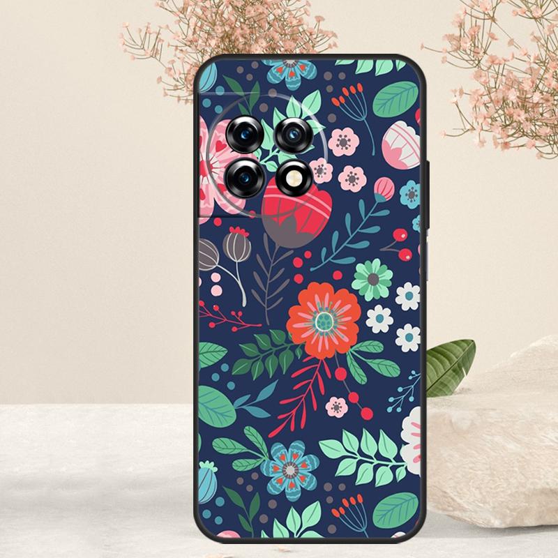 Floral Charm Secret Garden Case For OnePlus 15 R 13 13T 13R 12 12R 11 10T 8T 9 10 Pro Nord 5 CE 4 2 3 Lite N20 N30 Cover