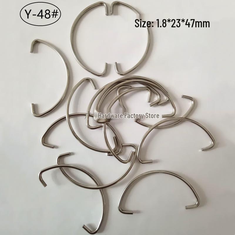 Spring Stainless Steel Snap Hook: Wire Clip Buckle, Elastic Snap Ring, U-Shape/C-Shape Retaining Ring