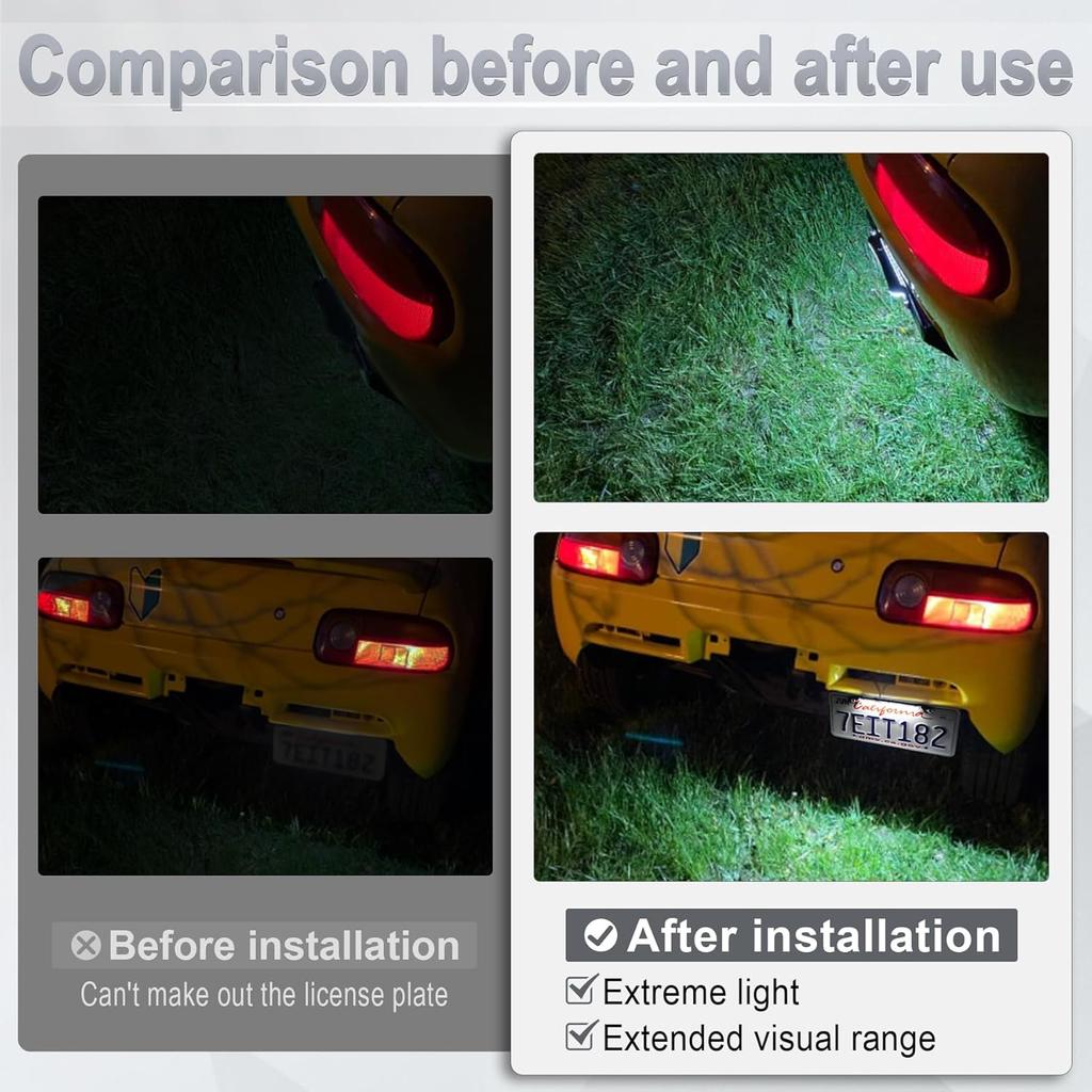 LivTee License Plate LED Light, Extremely Bright Assembly For Trailer UTV ATV Truck RV Boat, Xenon White(6000K)