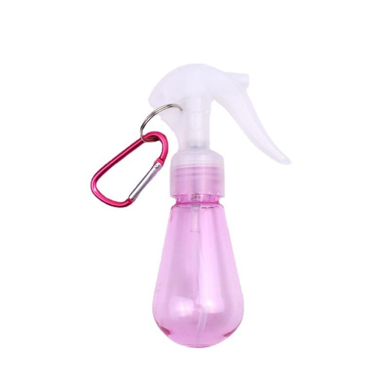 60ml Portable Reusable Hook Bottle PET Spray Gun Spray Alcohol Hand Sanitizer Holder Keychain Carrier Travel Accessories
