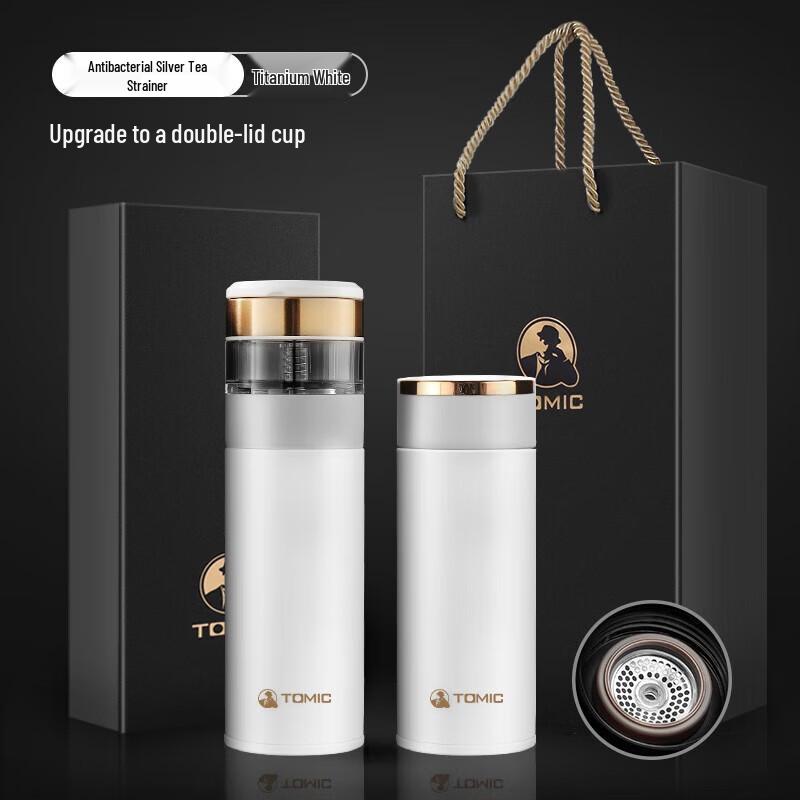 TOMIC Ceramic Insulated Tea Infuser Bottle