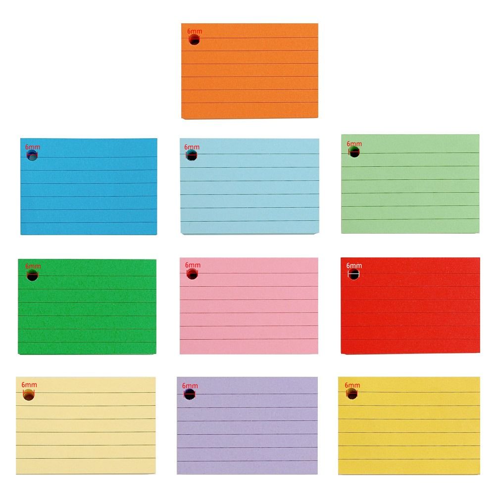 Portable A8 Binder Memo Book Loose-Leaf Horizontal Line Flash Cards With Cover Revision Cards