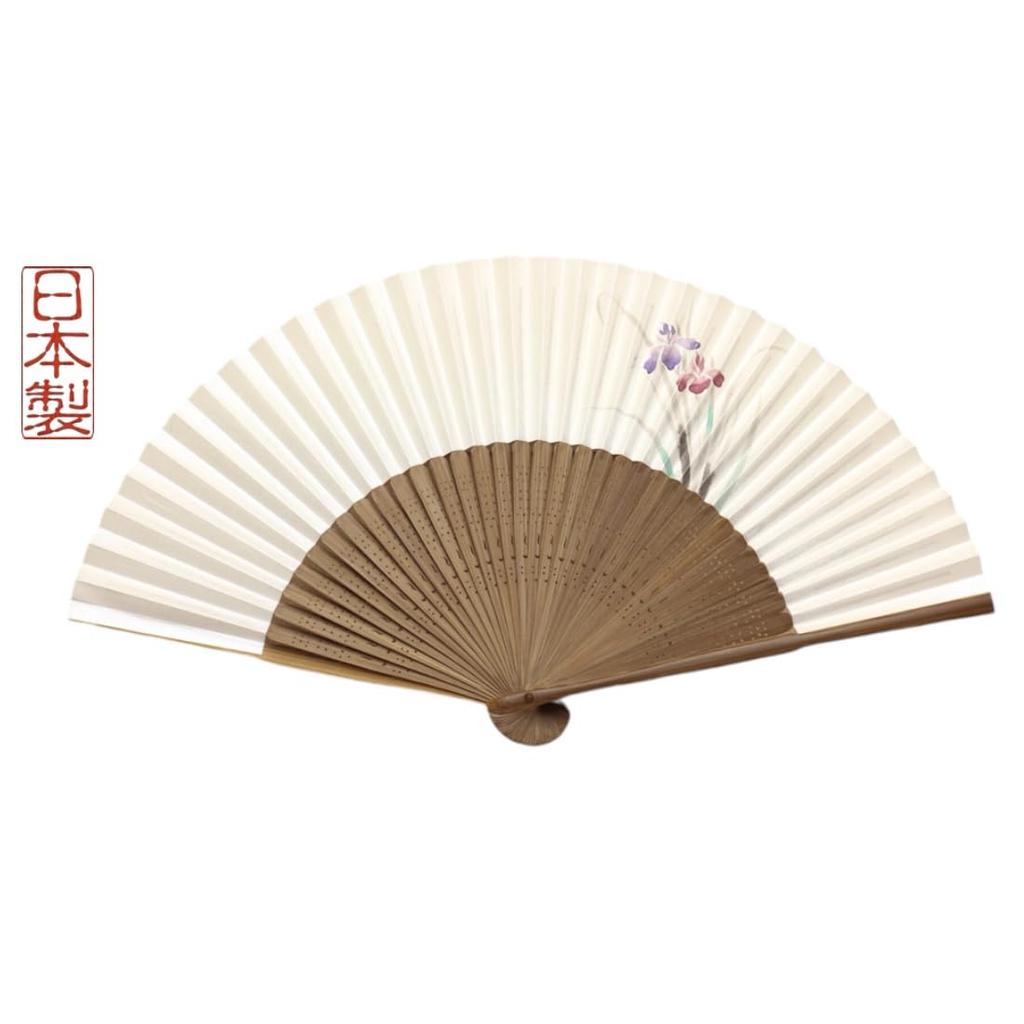 folding in A handcrafted paper fan for perfect for personal use or as a Comes with a simple 20cm x when Kyoto-style fan, hand-painted Kyoto, Japan.