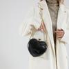 Female Shoulder Bags Advanced Fashion Blue Heart Bow New Trend Sweet Lovely Leisure Trend Solid Color Chain Simple Crossbody Bag AVE