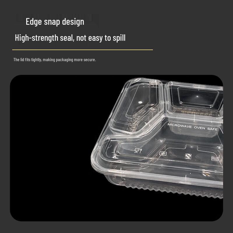 Thickened 4-Compartment Disposable Lunch Boxes