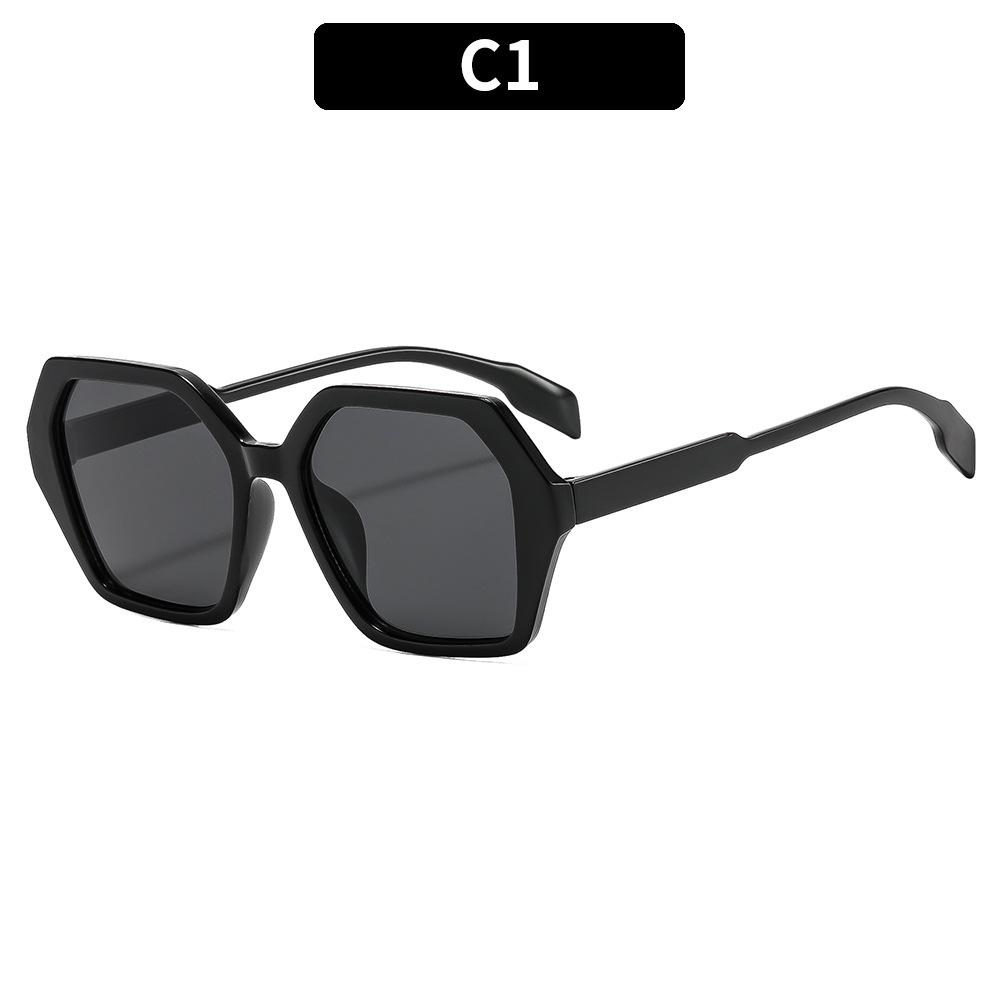 Women s sunglasses men s retro large frame polygonal sunglasses