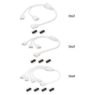 4 Pin RGB Splitter Extension Cable Female Connector Cord for 3528 5050 LED Strip