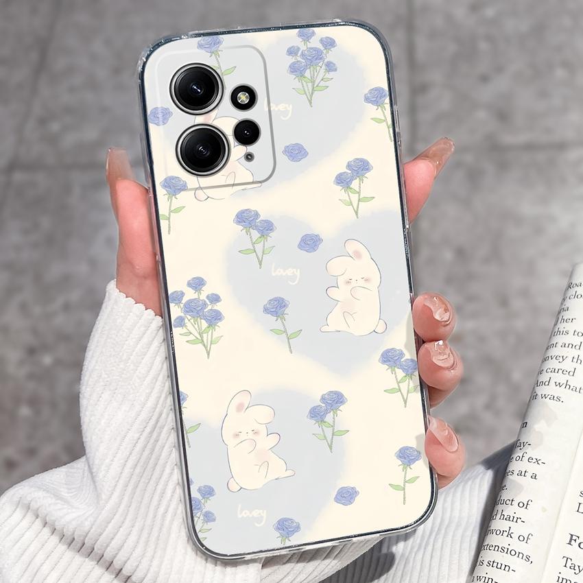 Luxury Transparent TPU Shockproof Phone Case For Redmi Note 12 11 11T Pro Plus 12S 11S 11SE 12Turbo Beautiful Girl Pattern Soft Casing For Redmi Cover