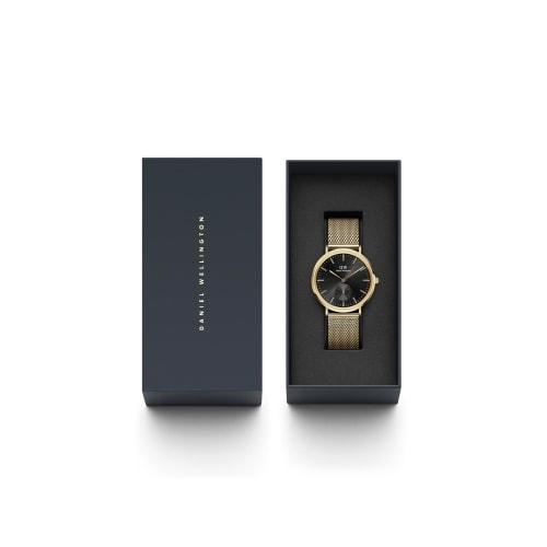 Daniel Wellington DW Men's Classic Multi-Eye 40 Watch in Evergold G Onyx. A sophisticated luxury timepiece with a stylish mesh dial. A popular gift id
