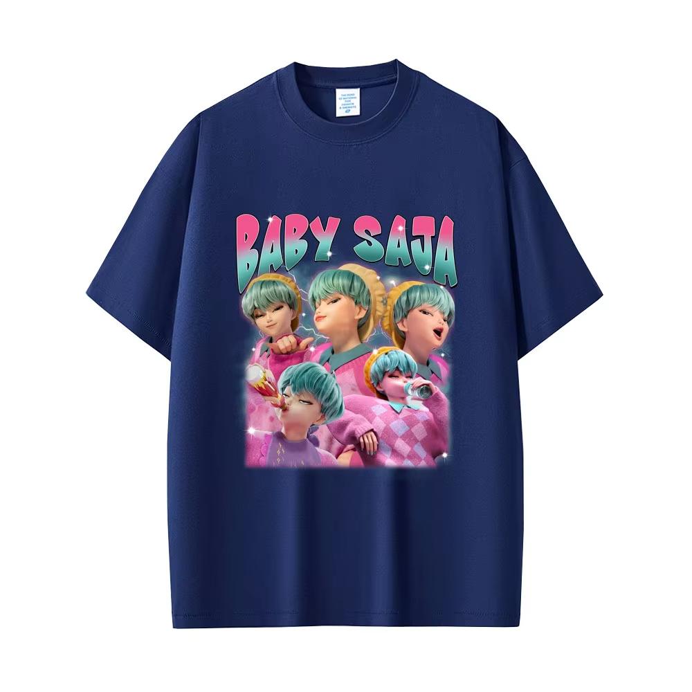 Kpop Demon Hunters Graphic Tshirt Tops Kawaii Cute Saja Boys Print EdT-shirts Men Women Cartoon Fashion Trend T Shirt Streetwear