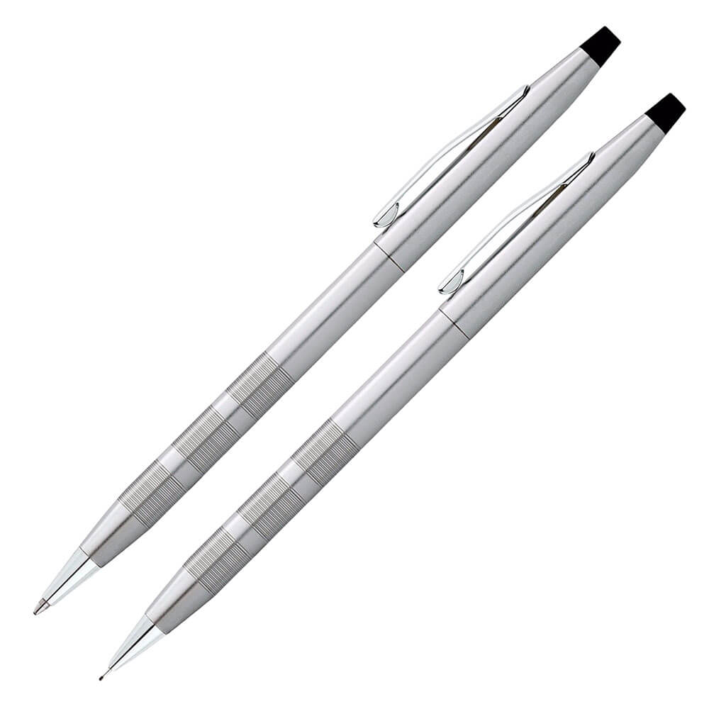 Cross Classic Century Satin Chrome Kugelschreiber & 0,7 mm Bleistift