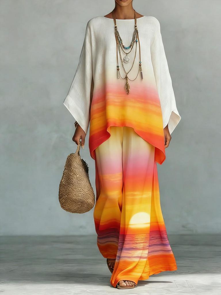 2026 Spring European Trend: Versatile Casual Temperament Round Neck Two-Piece Set