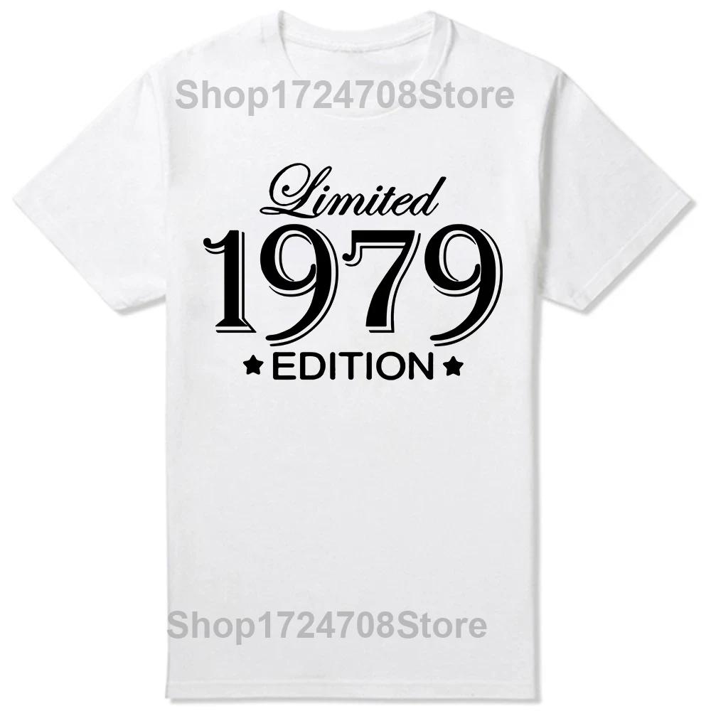 Vintage 1979 Limited Edition 45 Years Old 45th Birthday T Shirts Gifts Cotton Summer Tees Tops Men's Short Sleeve T-shirt