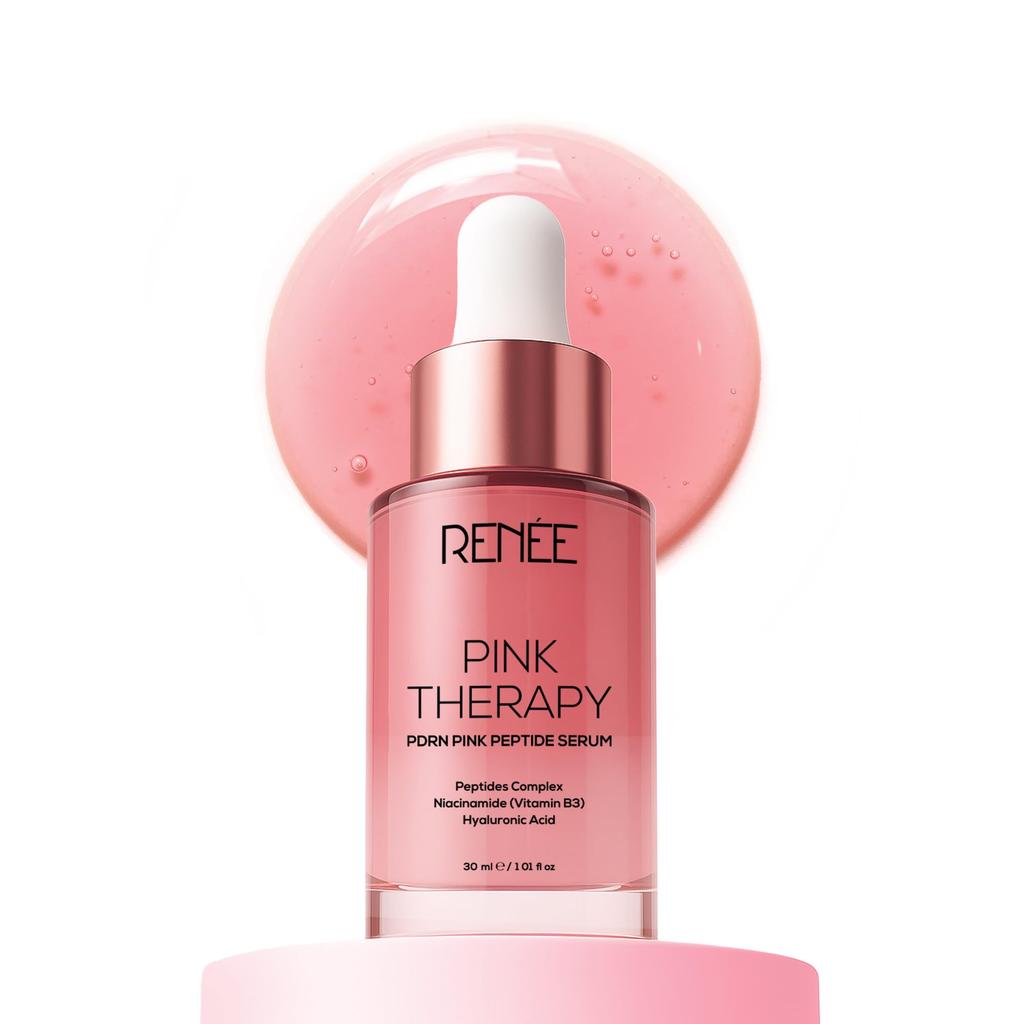 RENEE Pink Therapy PDRN Pink Peptide Face Serum For Glowing, Radiant Skin | Hydrates, Boosts Collagen, Evens Skin Tone | Lightweight, Quick Absorbi
