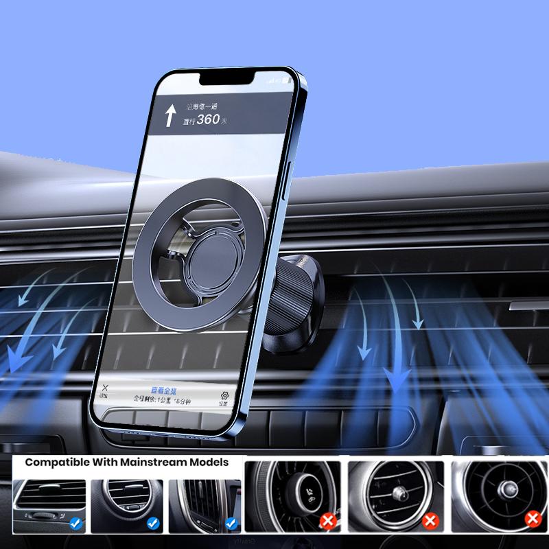 TEEQ for Magsafe Car Mount,Magnetic Phone Holder for Car Air Vent Phone Holder Mount 360° Rotation Phone Holders for IPhone 15