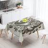 New Abstract Tea Tablecloth Waterproof and Oil-proof Dining Tablecloth Nordic Wind Bar Tablecloth Home Decoration