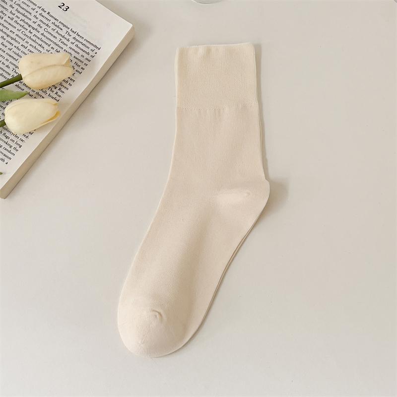 Women Socks Thin Summer New Solid Colorful Plain Crew Socks Casual Girls Trendy Simple Breathable Anti-pilling Loose Socks