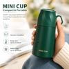 Insulated Stainless Steel Water Bottle Portable Vacuum Flask Thermal Sports Mug with Lid for Outdoor Travel Camping Mini Cup