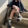 1 Pair Personalized Style Socks with String Straps Cool Socks Cotton Socks Women Calf Socks Girls Lace up Ankle Socks