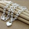 SHSTONE Collana con Ciondolo a Forma di Cuore in Argento 925 per Donna Festa Fidanzamento Matrimonio Regalo di Natale Moda Gioielli Raffinati con Charme