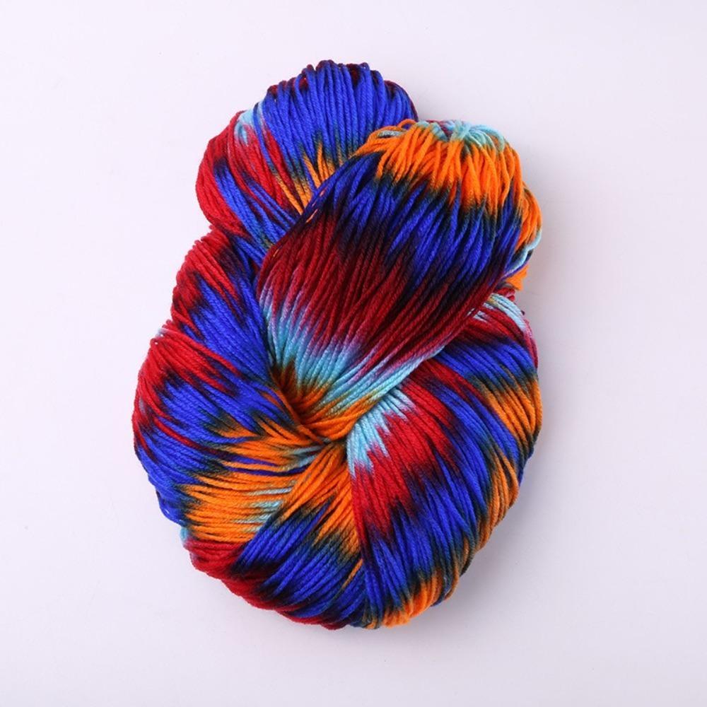 Segment Dyed Wool Yarn Mixed Color Knitting Yarn Thick Knitting Crochet Thread  Sweater