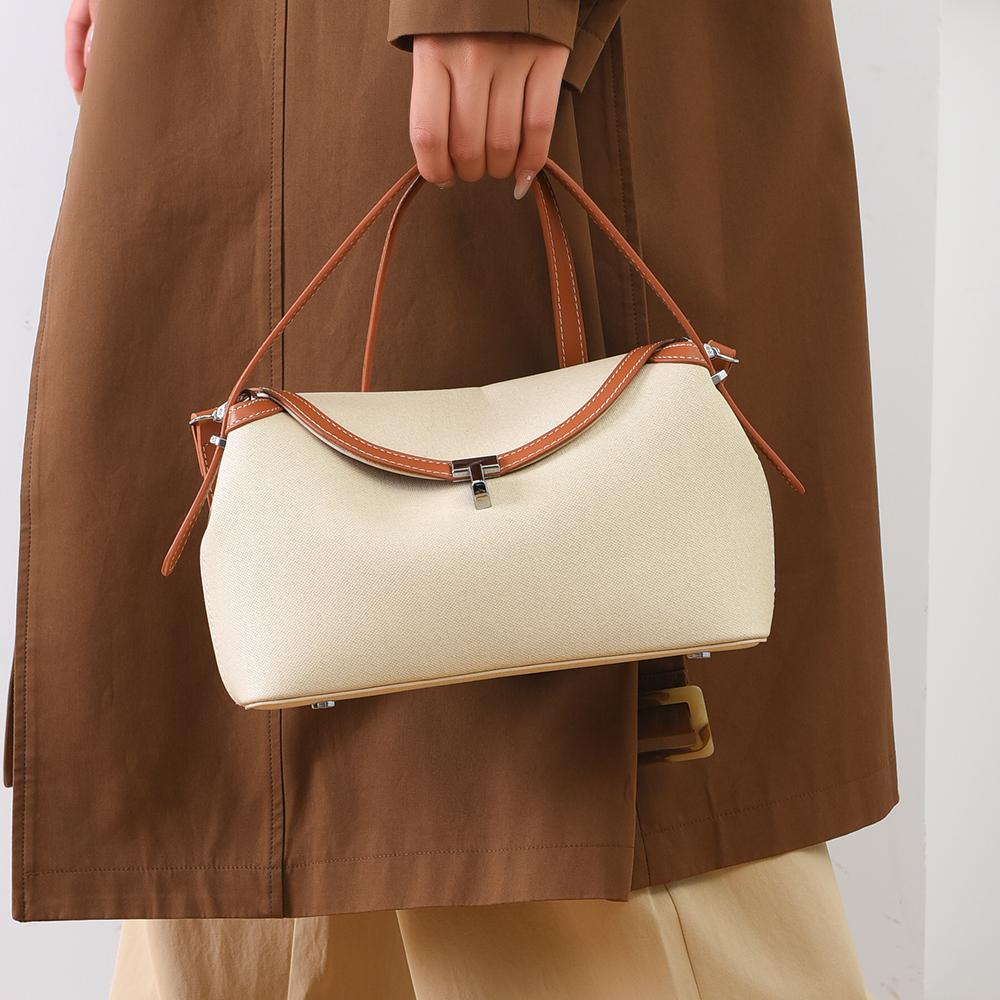 Trendy Simple Contrasting Color Women's Crossbody Bag High Texture Canvas Light Luxury Pillow Bag Leisure Commuting Shoulder Bag for Mother's Day Gift