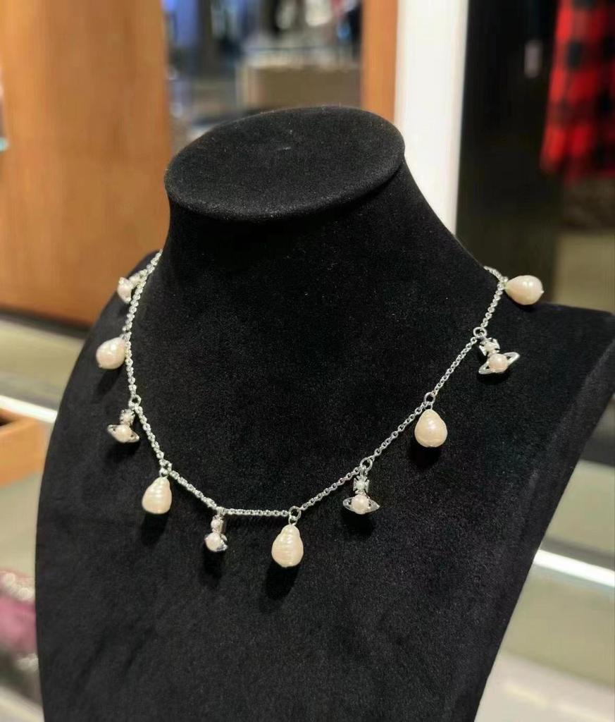 Empress Dowager Baroque Tassel Pearl Necklace - Women's Fashion Statement