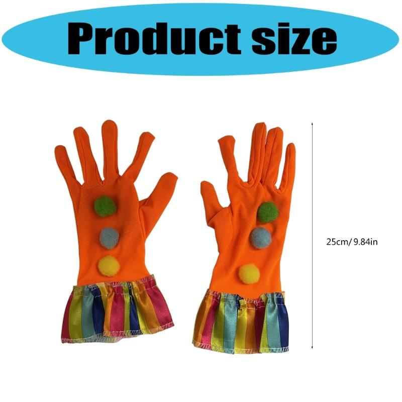 Christmas Gloves Colorful Festive Party Accessories Warm Soft Breathable Fabric For Holiday Cosplay Winter Event
