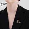 Zinc Alloy Brooch Women Hollow Design Smooth Polish Puppy Shape