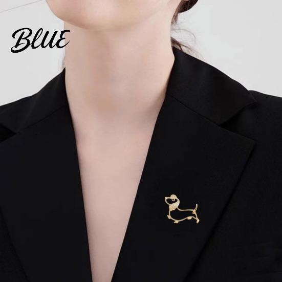 Zinc Alloy Brooch Women Hollow Design Smooth Polish Puppy Shape