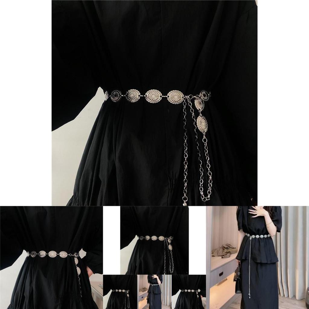 Simple Yet Fashionable Metal Chain Waist Belt For Women Versatile For Skirts And Outfits