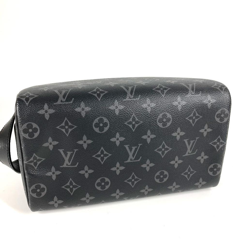 Louis Vuitton M46354 MonogramEclipse Dopp-kit Clutch Pouch Hand Bag Black Unused