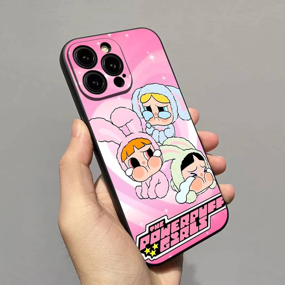 P-Powerpuff-GirlS Soft Back Phone Cover Case For IPhone 17 16 Pro Max 15 12 11 16e 13 Mini 14 15 Plus
