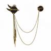Adjustable Alloy Chain Brooch Pin with Vintage Decoration and Tassels for Cosplay Outfits Cosplay Chain Brooch Accessory