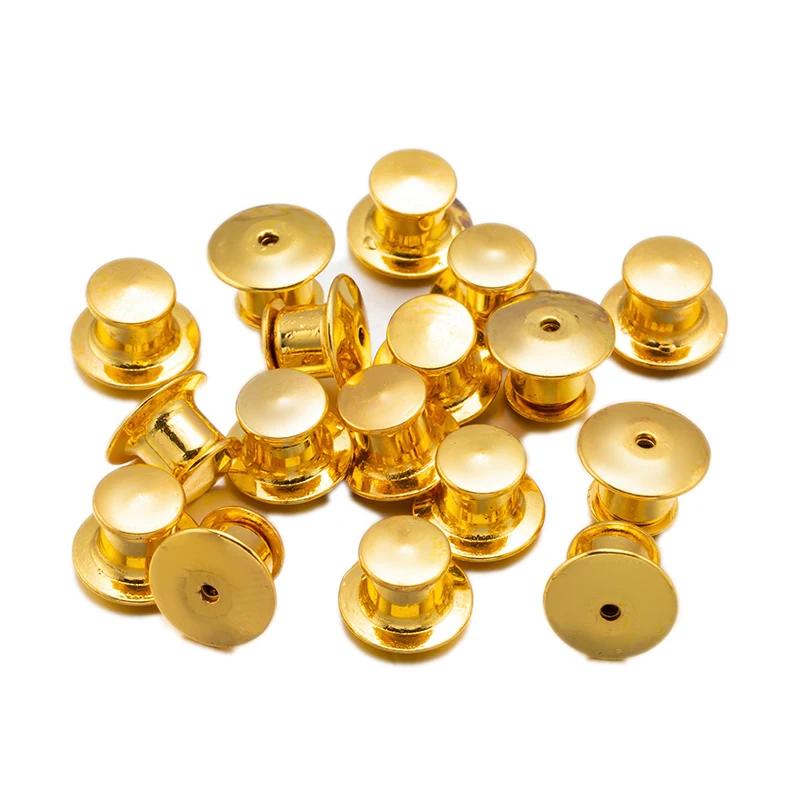 

10/30/50 Pieces Locking Pin Backs Metal Pin Backs Locking Pin Keepers Locking Clasp For DIY Enamel Brooch Badge Jewelry Making 10 PCS золотой