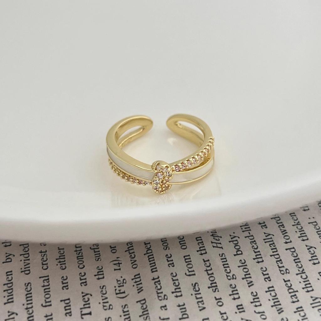 Ins Niche Design Sense of Ring Temperament Hundred Partner Personality Senior Sense of Cold Wind Open Index Finger Ring Casual Dainty Minimalist Ring
