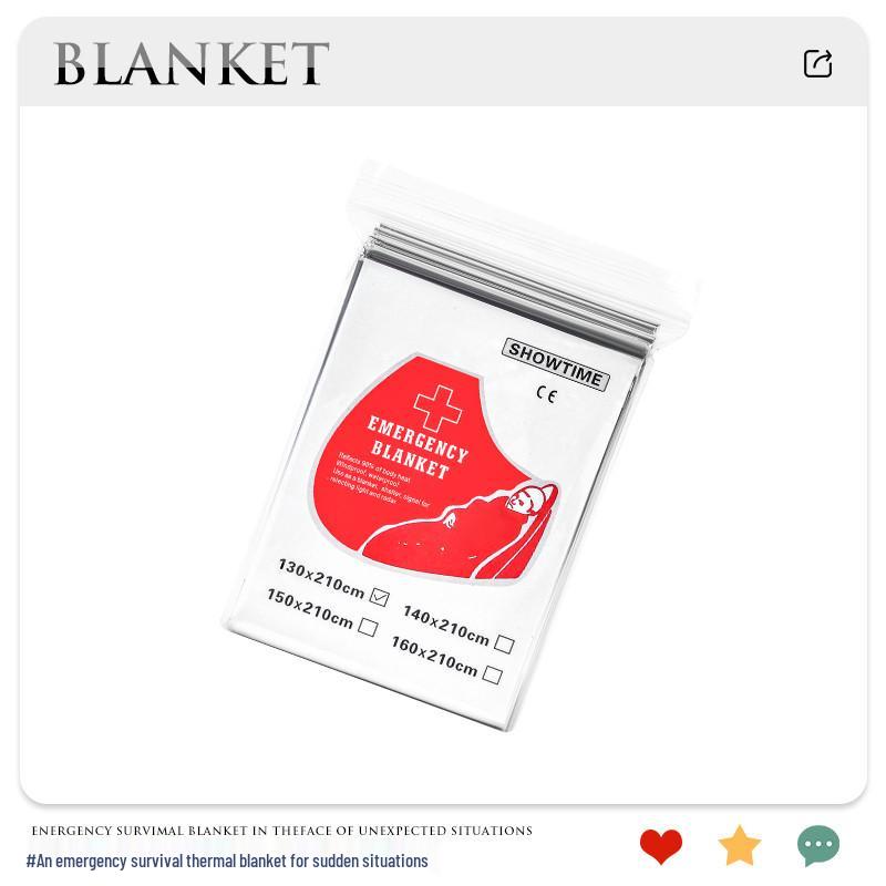 

Утолщенное и увеличенное одноразовое уличное аварийное одеяло для выживания и защиты от холода
