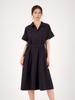 ACUD Collar Neck Half Sleeve Dress_Black